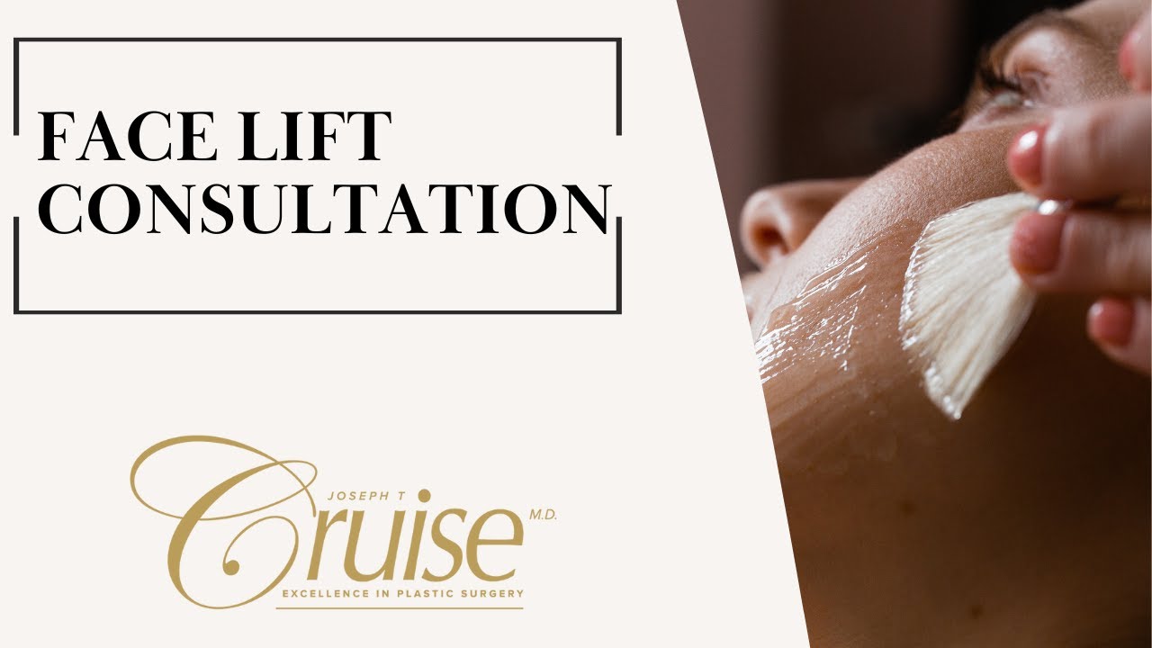 Face lift consultation image with facial treatment.