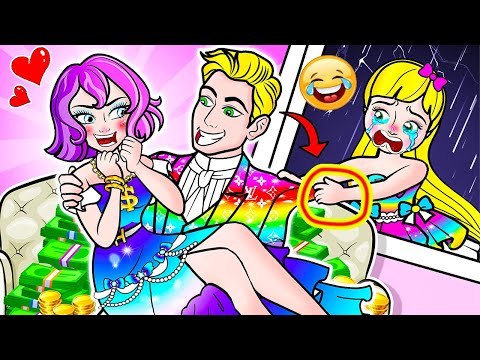 [🐾paper doll🐾] Father Leaves Daughter Rapunzel for Rich Stepmom | Sad Family Story - Rapunzel Family
