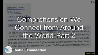 We Connect from Around the World-Comprehension-Part 2