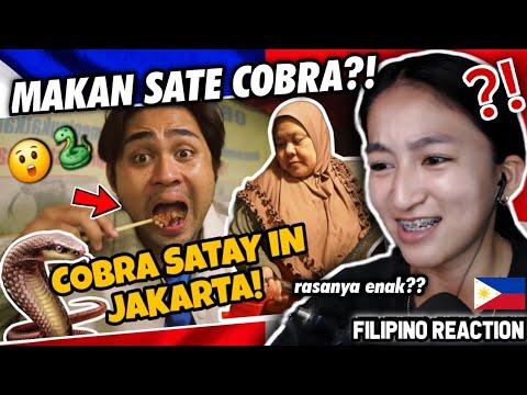 ORANG FILIPINA MENCOBA SATE COBRA DI INDONESIA!! APAKAH RASANYA ENAK?? | FILIPINO REACTION 🇵🇭