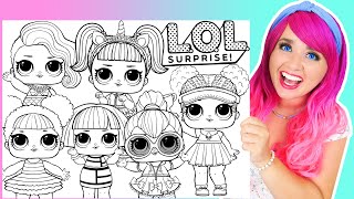 Coloring Adorable L.O.L. Surprise! Dolls 💖 Coloring Pages | LOL Surprise Characters Coloring Videos