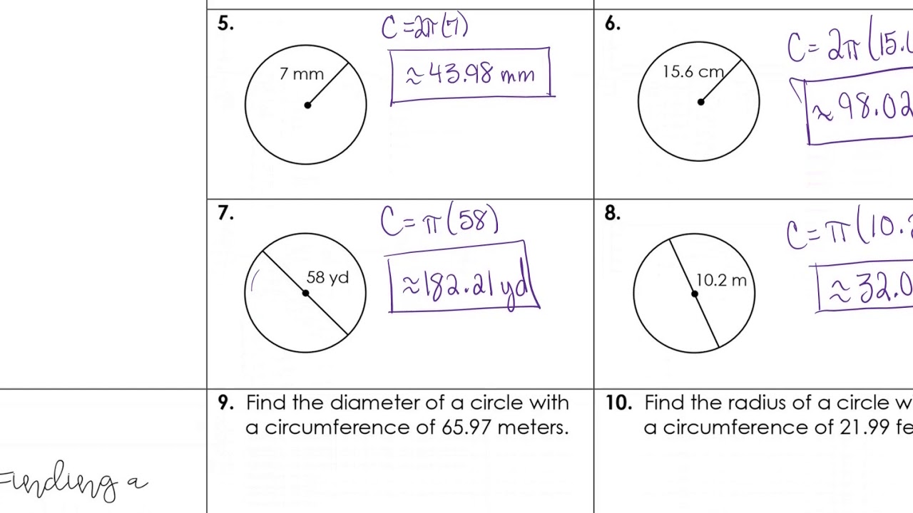 area and circumference of circles - Class 10 - Quizizz