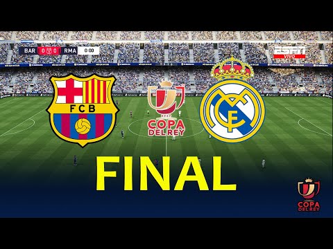 BARCELONA vs REAL MADRID - FINAL | Copa Del Rey 2025 | Full Match All Goals |  PES Gameplay