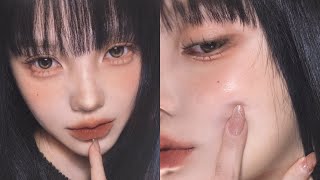 고급스러운 피부 표현법 + 벨벳 시나몬 메이크업🧸🤎 Velvet Cinnamon Makeup