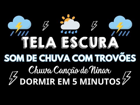 Barulho de Chuva para Dormir Profundamente 🌧 Tela Preta para Dormir 🌧 Som de Chuva tela escura