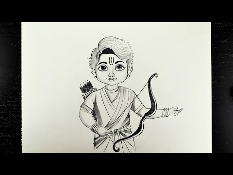 Ram Ji Drawing|| Ram Ji Sketch Drawing|| Ram Ji Sketch|| Pencil Drawing Step By step