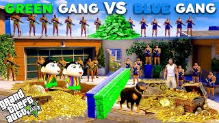 Shinchan Green Gang VS Franklin Blue Gang Treasure Hunting Challenge In GTA 5!