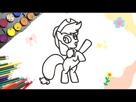 Menggambar Applejack My Little Pony Lucu Mudah Untuk Anak