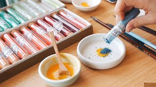 Making Paint 🎨 | diy tempera + painting process 🥚