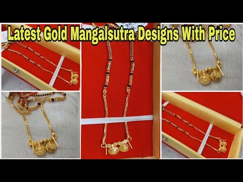 Latest Gold Mangalsutra Designs With Price || Daily Wear Gold Short Mangalsutra Designs