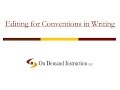 Understanding Writing Conventions