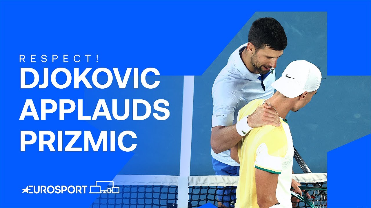 Djokovic applauds 18-year-old star Prižmić after gruelling four-set match 👏 | Australian Open 2024
