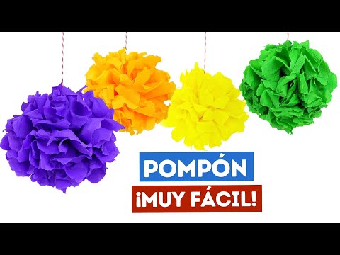 Cómo hacer Pompones de papel crepé ¡Muy fácil!