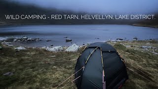 HELVELLYN via STRIDING EDGE in HIGH WINDS RAIN & THICK FOG WILD CAMPING at RED TARN via SWIRREL EDGE