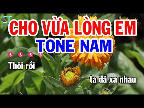 Karaoke Cho Vừa Lòng Em Tone Nam ( Dm ) Nhạc Sống Karaoke Tuấn Kiệt