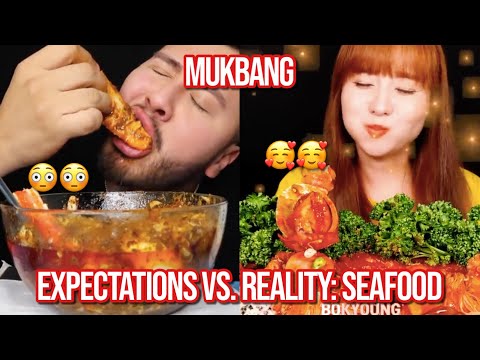 mukbang expectations vs. reality: SEAFOOD EDITION