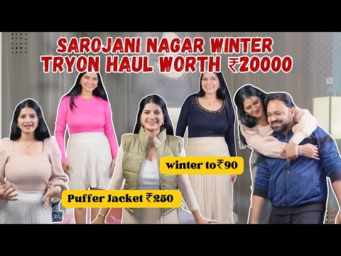 sarojini nagar haul | sarojini nagar winter try on haul | sarojini winter collection 2024