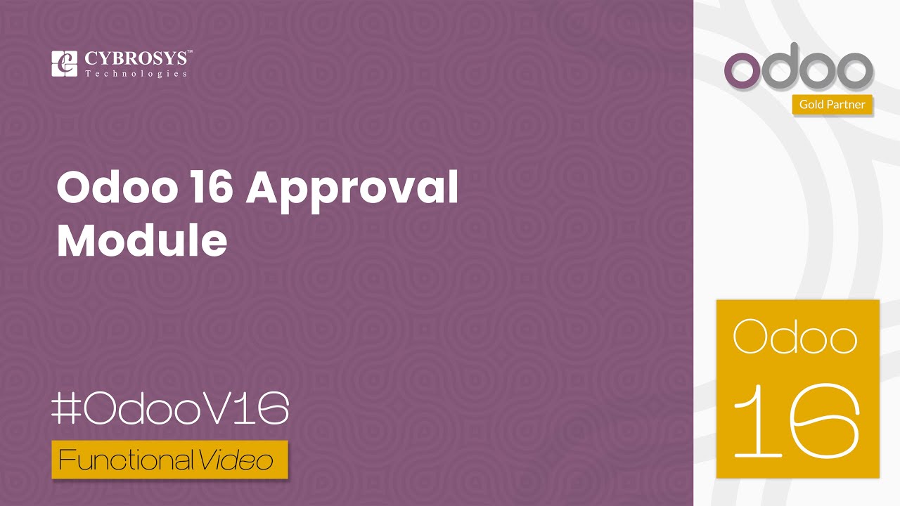 Odoo 16 Approval Module | Odoo 16 Enterprise Edition | Odoo 16 Functional Tutorial | 12/17/2022

The approval module of the new Odoo version 16 is an efficient management tool for the operation of seeking permission and ...