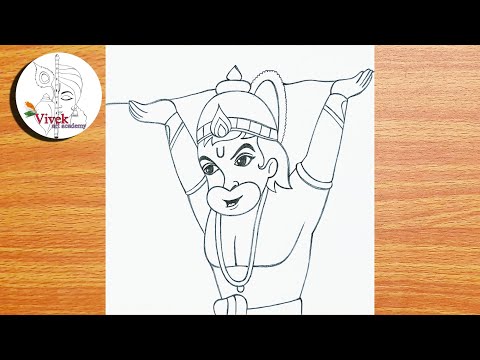 How to Draw Hanuman Lifting Mountain | Bal Hanuman Easy Drawing Step by Step