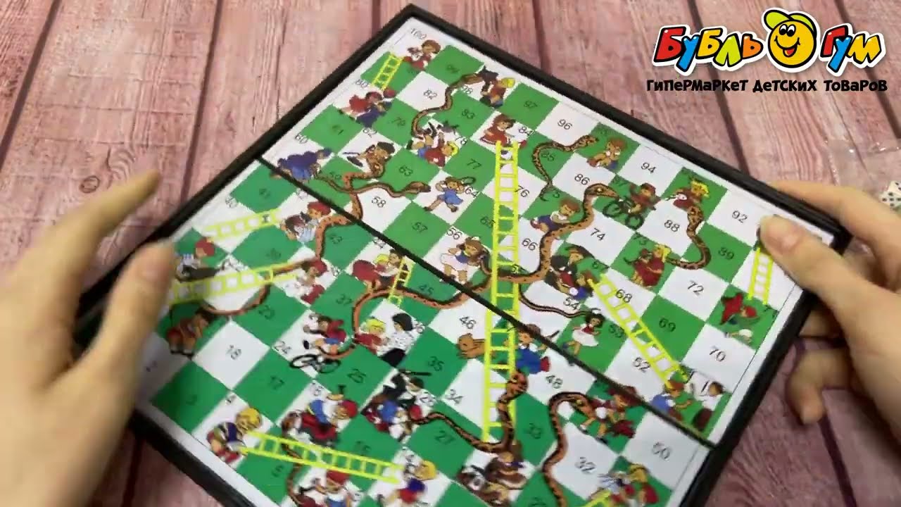 Игра настольная Змейки и лестницы с 6лет - видео