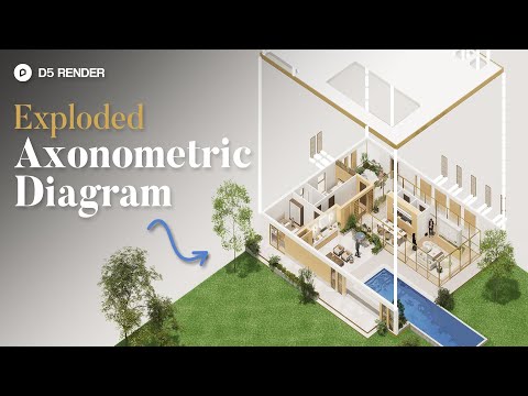 EASY Exploded Axonometric Architecture (Step-by-Step)