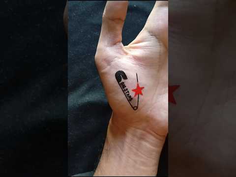 Big Stars ⭐ || DIY tattoo pen 🖐️ #shorts #ytshorts #art #tattoo #viralvideo