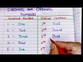 Ordinal and Cardinal Numbers