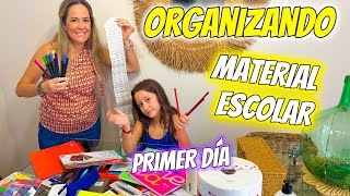 ORGANIZANDO EL MATERIAL ESCOLAR PARA EL PRIMER DIA VUELTA AL COLE DE MARTINA