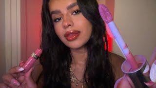 ASMR~ Lipgloss Application ♡ Soft Mouth Sounds, Tapping & Whipers