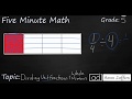 Dividing Unit Fractions and Whole Numbers with Models