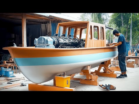 Man Builds Fastest Traditional Boat with Engine | Start to Finish by @JJfishing19marine