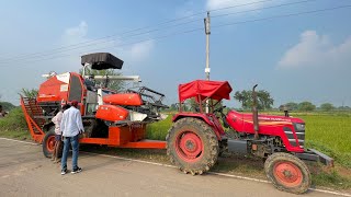 Amazing Kubota Mini Combine Harvester | Super ￼Fast Paddy Cutting Machine | Mahindra Tractor