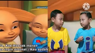 Tiru Aksi Upin Ipin || Upin Ipin sudah disunat 🙂