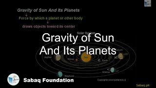 Gravity of Sun And Its Planets