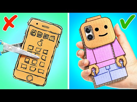 Capa de telefone de Lego DIY 📱❤️ * Artesanato e dispositivos LEGO com seus personagens favoritos *