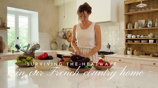 Surviving the heat wave in our country home in France