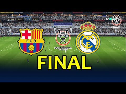 BARCELONA vs REAL MADRID - FINAL Super Cup 2025 | Full Match All Goals | PES Gameplay