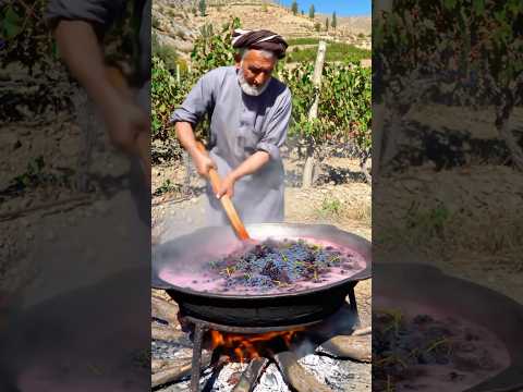 Famous afghani drink of grapes in clay pots | village food | energy drink | cooking afghani food