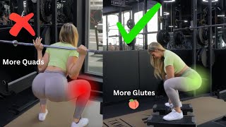 The best way to squat to target your glutes more than your quads
