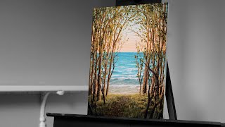 I Painted a Summer Landscape in Real Time with Acrylics