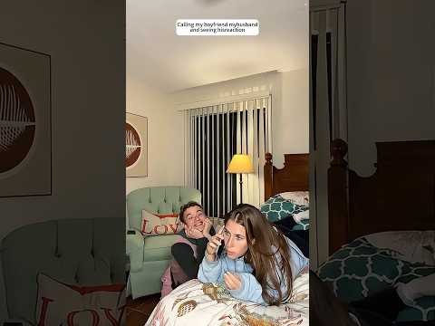 Called my boyfriend my husband and seeing his reaction #funny #funnyprank #haha #couple