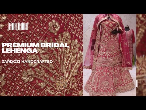 ARNG-3994 "The Raspberry Pink" Premium Bridal Lehenga||Khew Tissue||Zardozi & Stones||Bridal Wear