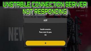 Unstable Connection please restart the game PUBG NEW STATE server not responding