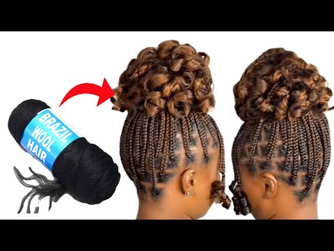 Short Curl Box Braid Using Brazilian Wool / Knotless Braids