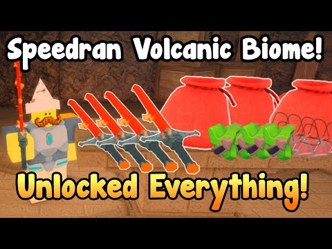 I Speedran Volcanic Biome And Unlocked Everything In 99 Nights in the Forest Roblox!