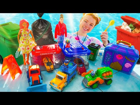 Wer wirft Müll in den Pool? Barbie und Ken erwischt! 😲 Mit Paw Patrol im Einsatz!