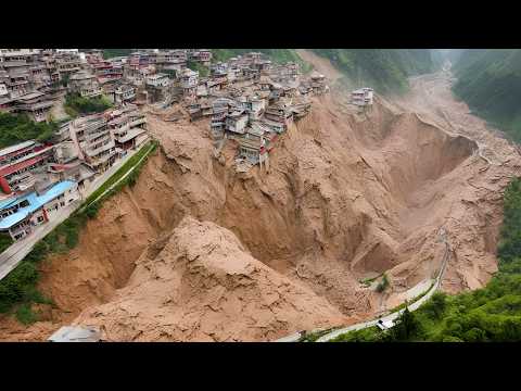 JAW-DROPPING Landslide Destroys Village in Sichuan, China