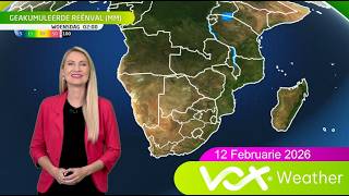 12 Februarie 2026 | Vox Weervoorspelling gebring deur Momentum Insure