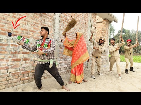 Police v/s Sarabi || New Amazing Funny Comedy Video || By Apna Fun Joke