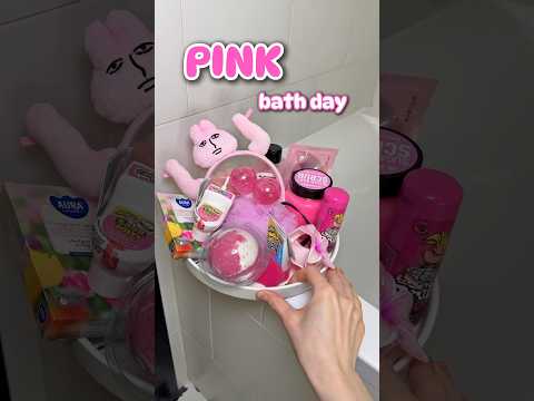Pink bath day 🩷 What’s next? #asmr #bathday #pink #barbie
